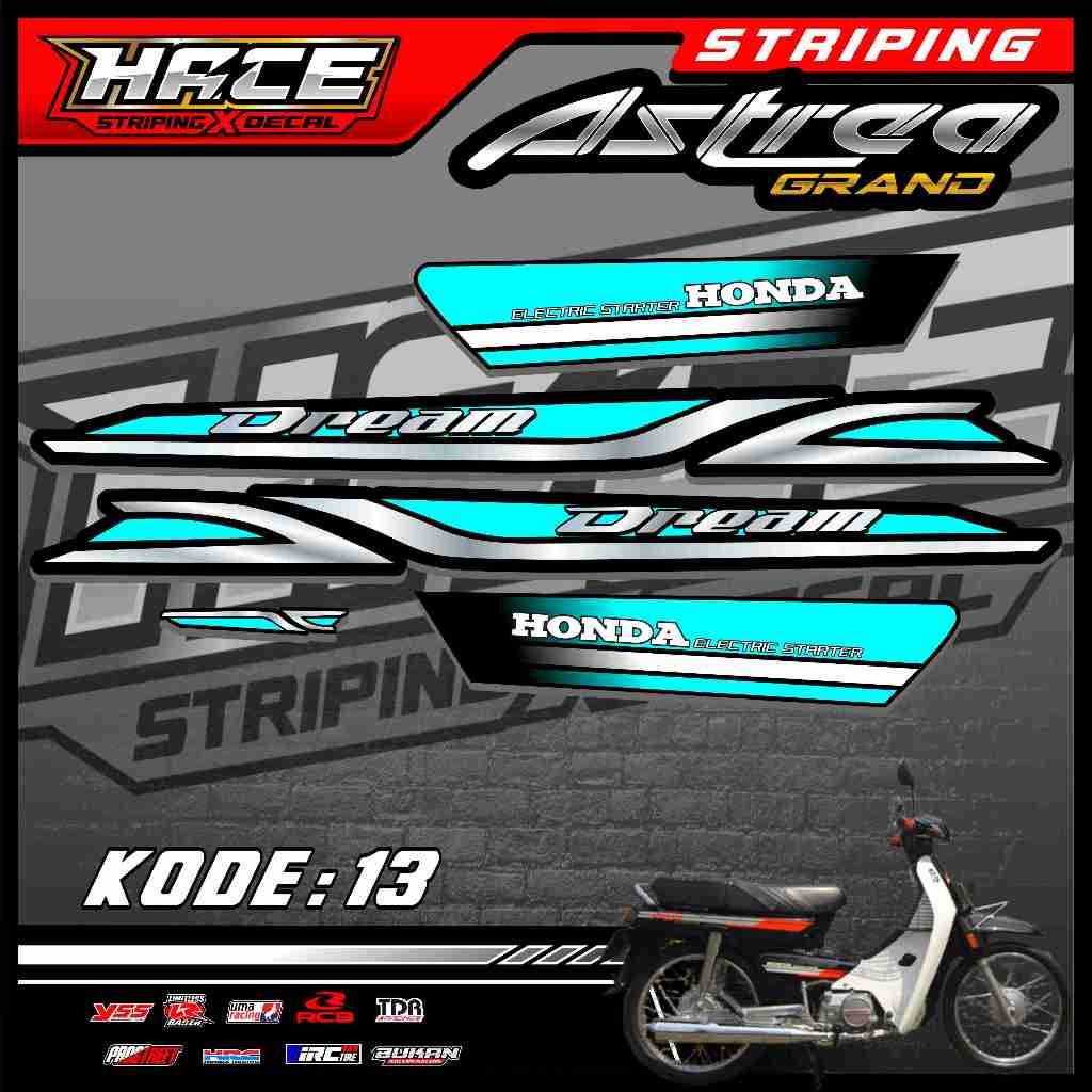 STICKER STRIPING ASTREA GRAND (DREAM) - STRIPING ASTREA GRAND (DREAM) PREMIUM 13