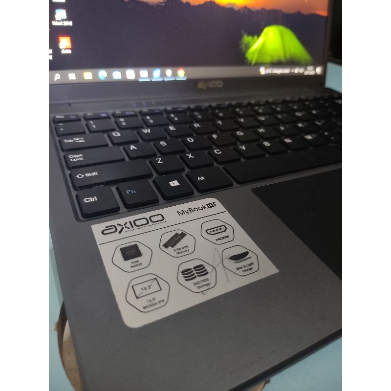 laptop Axioo 2021 mybook 14F panel IPS ram 8Gb SSD 256Gb Intel N4020