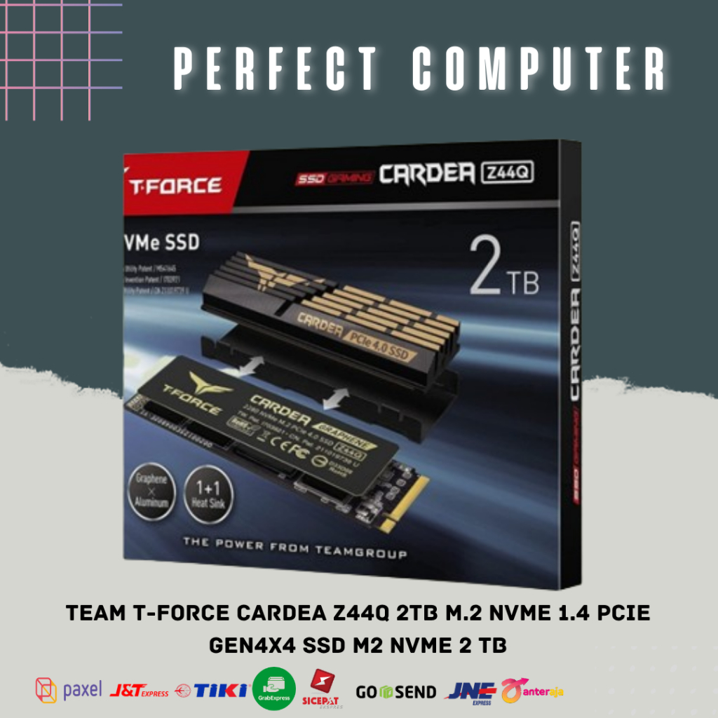 SSD Team T-Force Cardea Z44Q 2TB M.2 NVMe 1.4 PCIe Gen4x4 SSD M2 NVMe