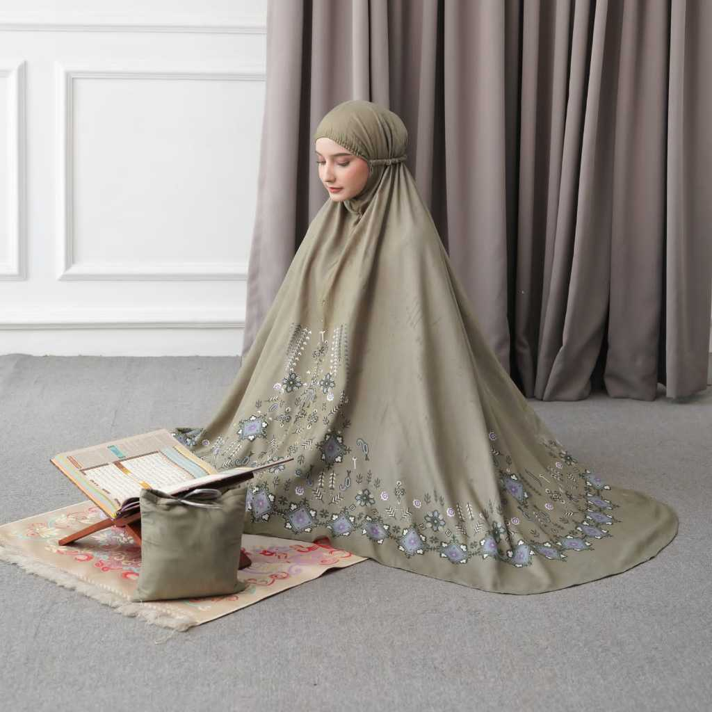 MUKENA MOTIF BAHAN  KATUN RAYON / MUKENA BALI DEWASA / MUKENA JUMBO XXL / MUKENA RAYON