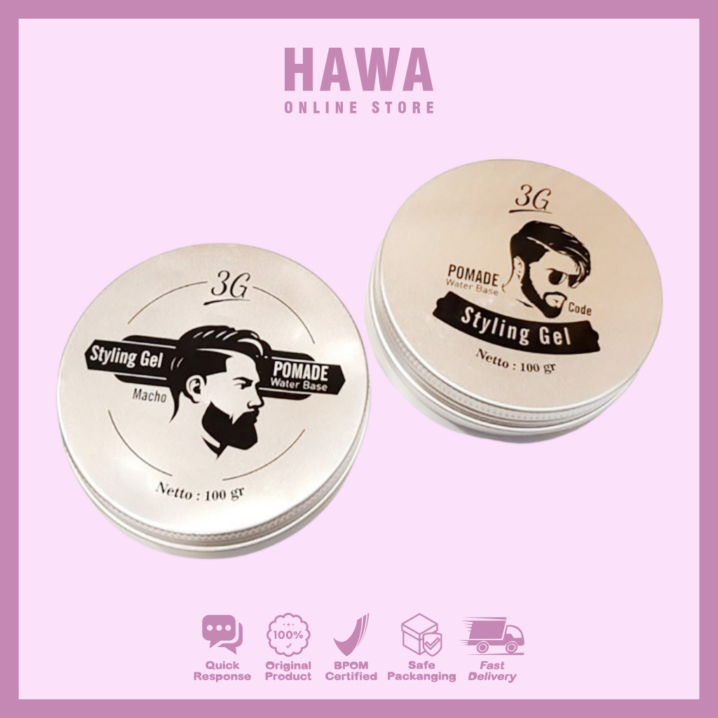3G Styling Pomade Gel - Minyak Rambut pomade pria