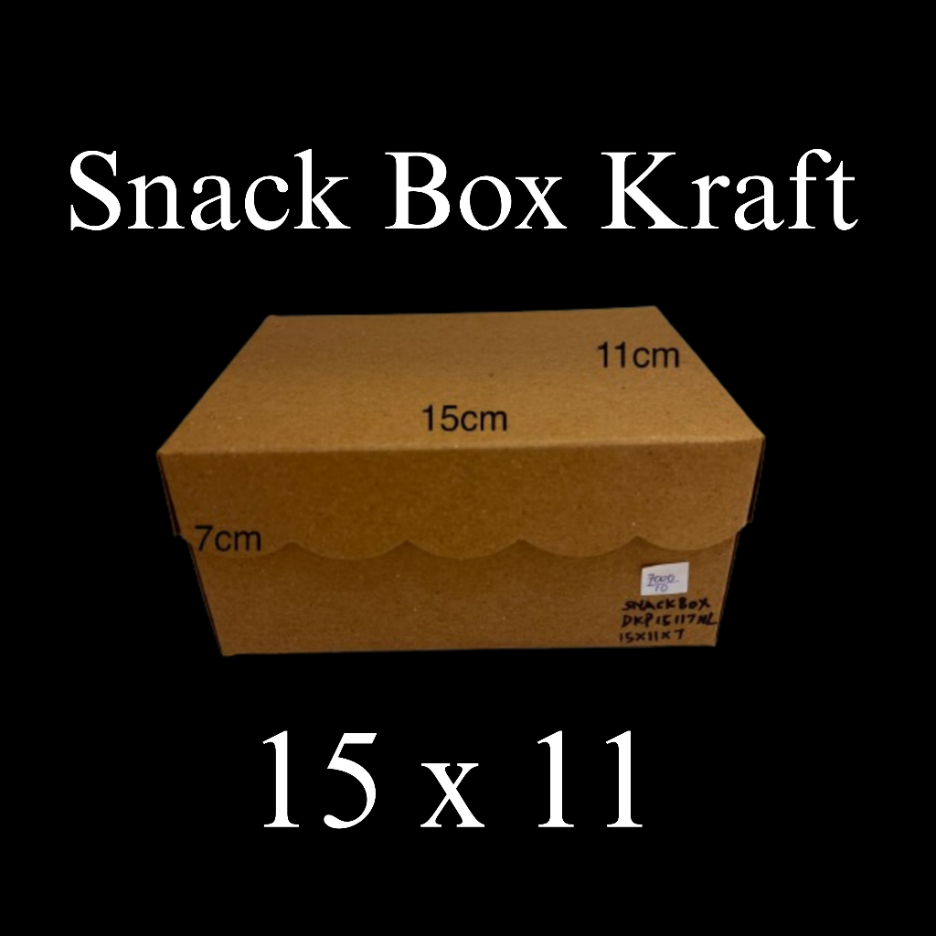 Dus Snack / dus kue ukuran 15x11 Kraft merk delima