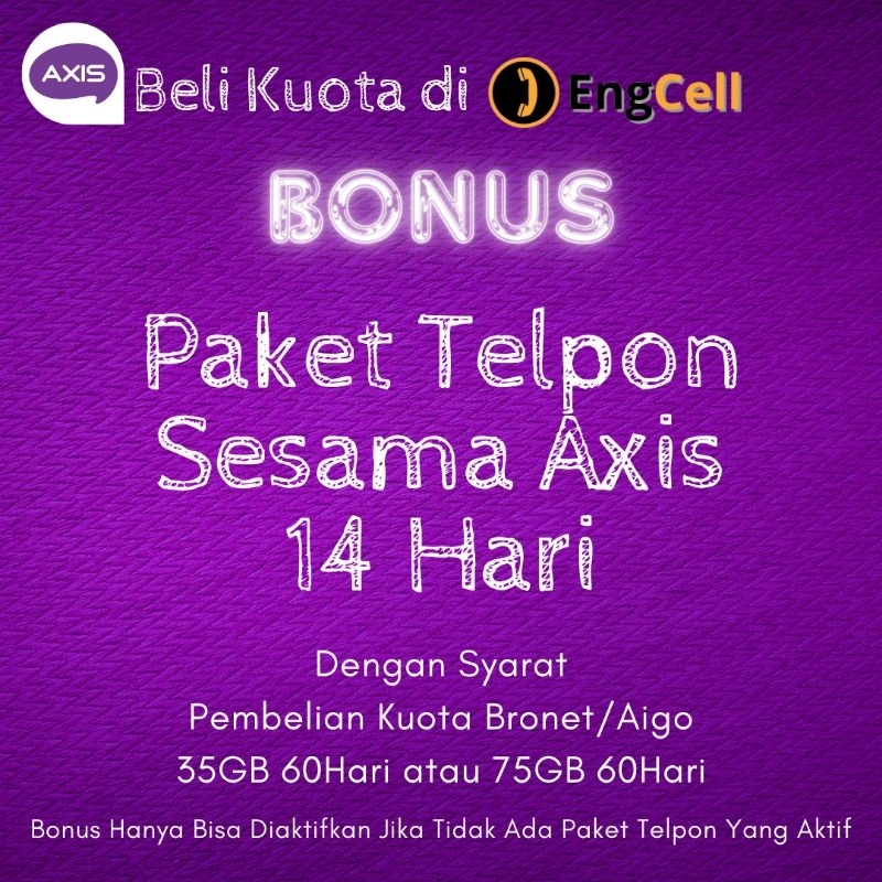 Termurah Isi Ulang/Inject Kuota Reguler Voucher Kuota Axis Aigo Jumbo Axis Bronet Axis Owsem