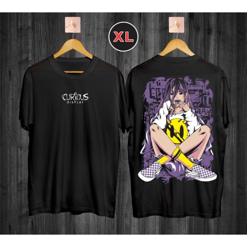 Baju Kaos Boneka Beruang / Kaos Motif Smile / Baju Kaos Oversize  / Kaos Smile Beruang