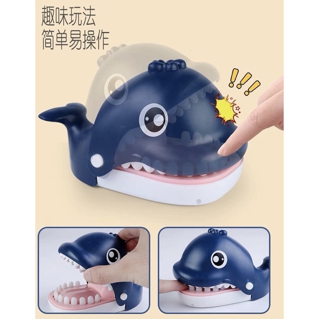 lucky Toys - Mainan Anak Gigit Jari Whale Ikan Paus / Mainan Prank Gigit Jari Paus Termurah