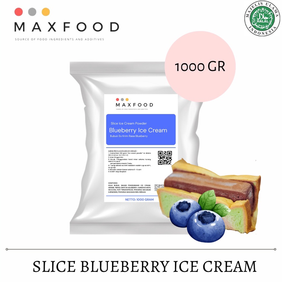

VMKN3799 11.11 MAXFOOD - Slice Blueberry Ice Cream Powder / Bubuk Es Potong Rasa Blueberry 1 Kg