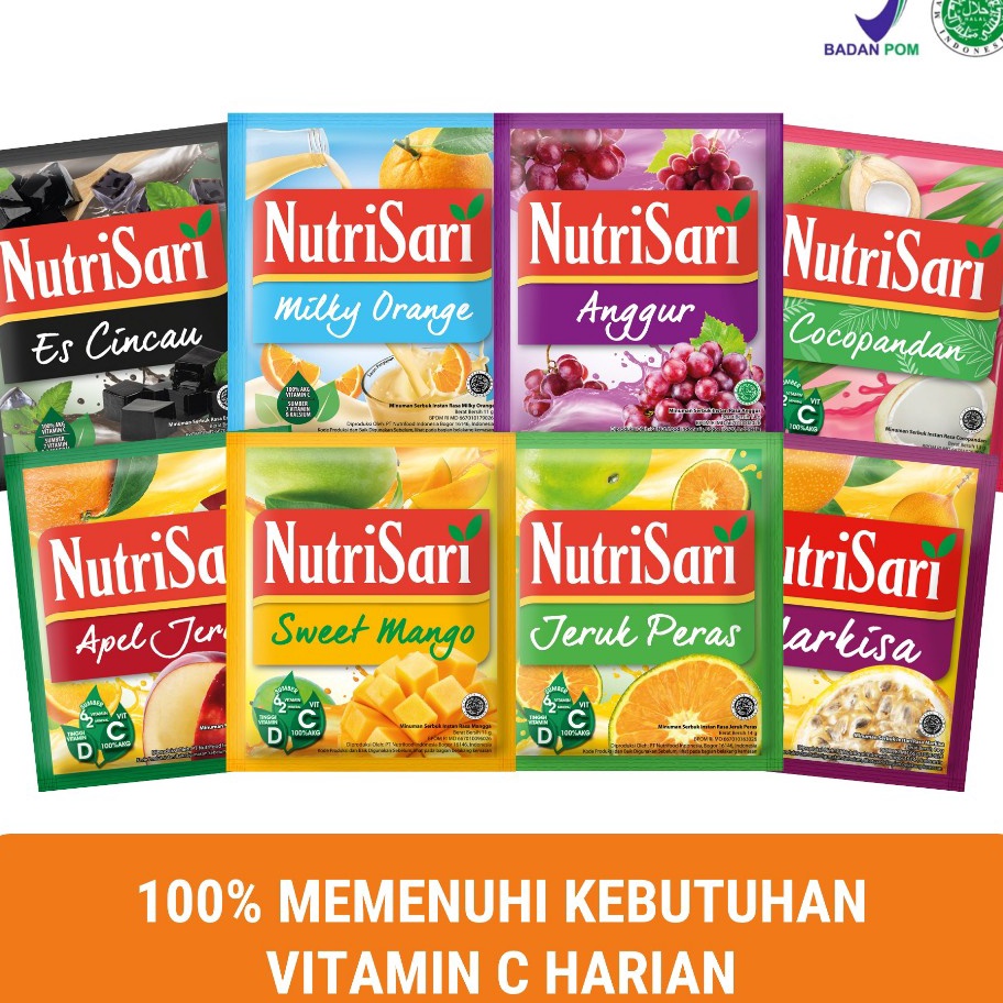 

XRTS1564 (V44859) NutriSari 40 Sachet - Minuman Buah Vitamin C Vitamin D - Pilih Rasa di Varian (TIDAK BISA MIX RASA)