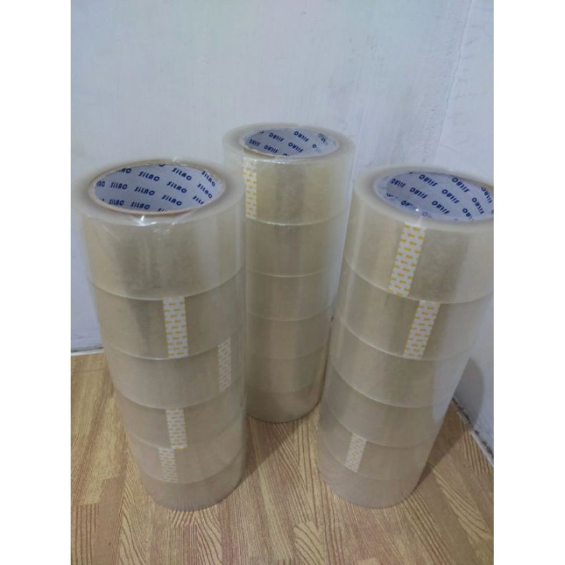 

Lakban Putih Bening (48mm x90 Yard) selotip/lengket/rekat/gantip/solasi/solatip