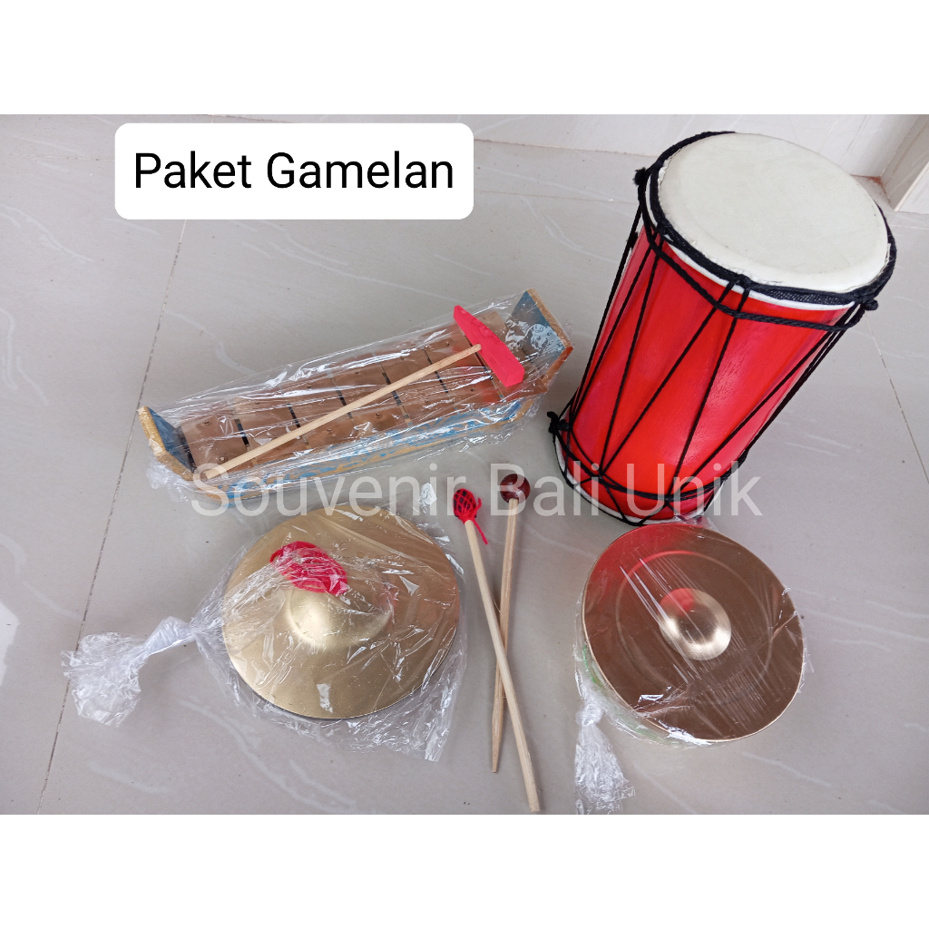Paket Gamelan Mini Mainan Anak Tradisional Bali Gendang Gamelan Cengceng Gong