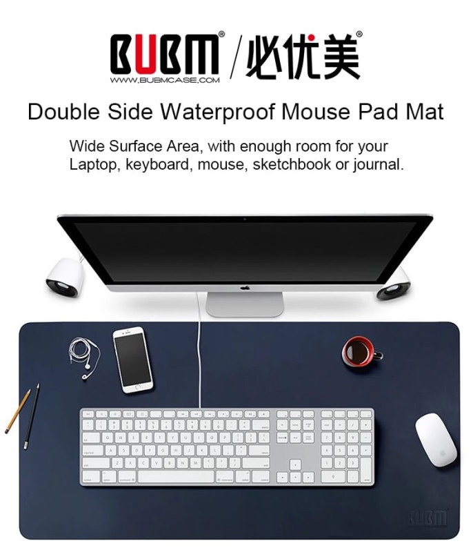 [Miliki Sekarang] Triple W 90x45cm Leather Mousepad Big Game Desk Mat Keyboard Mouse Pad Besar Water