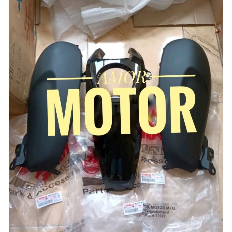 COVER TANGKI SET YAMAHA XSR 155 XSR155 ORIGINAL - HITAM DOFF