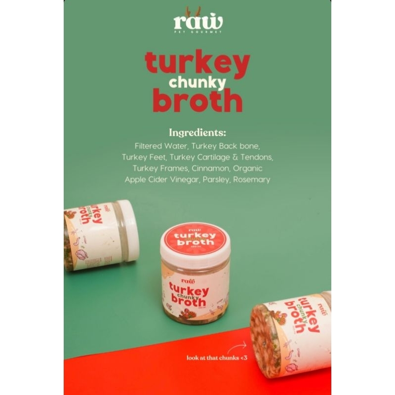 

TURKEY CHUNK BROTH - KALDU // Raw Pet Gourmet