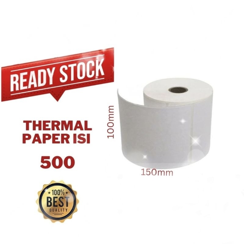 

Kertas thermal label barcode 100 x 150mm A6 isi 500 lembar