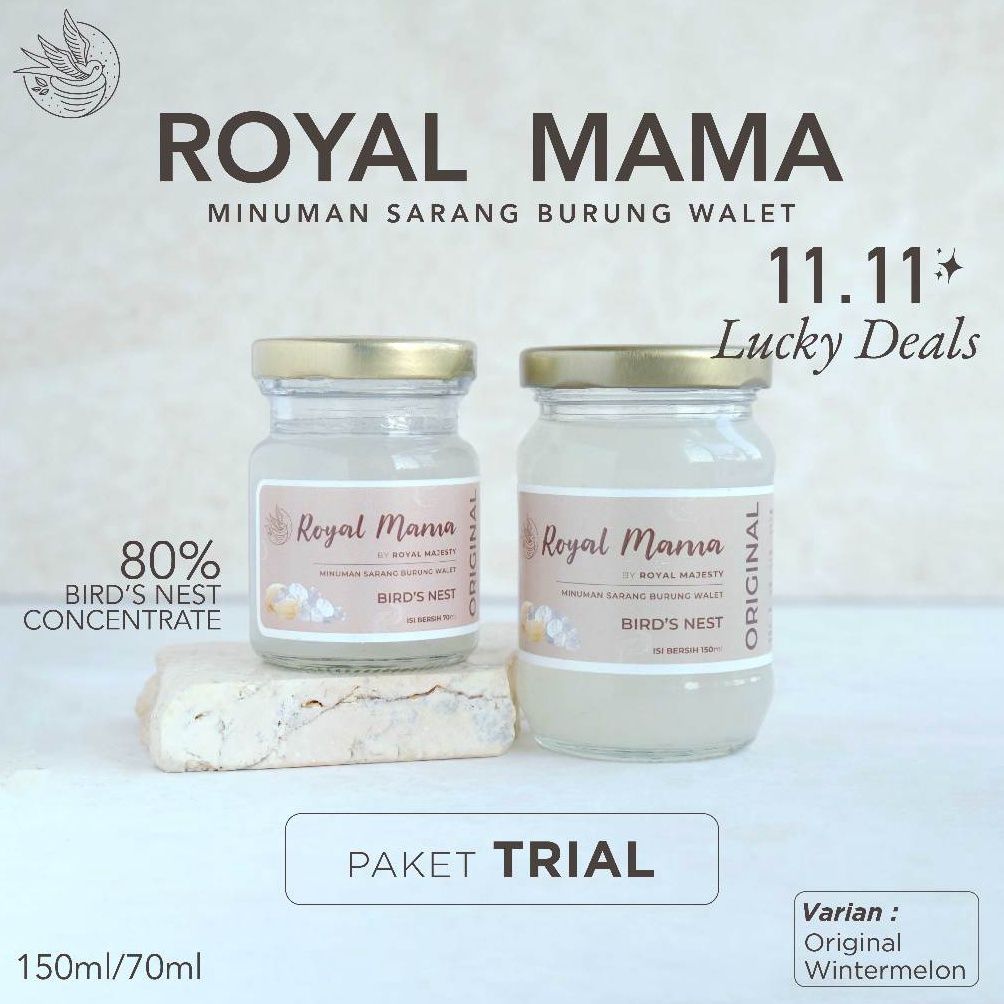 

[✏M2>] Paket Trial Royal Mama 70ml Minuman Sarang Burung Walet Royal Majesty Bird's Nest Produk Terbaru