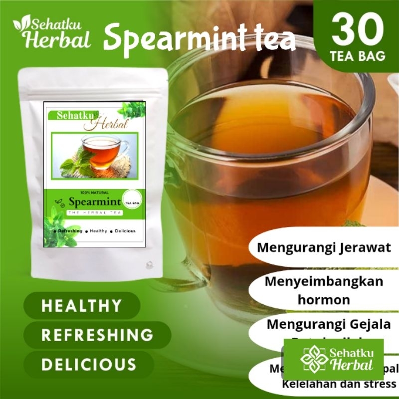 

Spearmint leaf tea / Teh Herbal Spearmint 50 Gram & 30 Tea bag