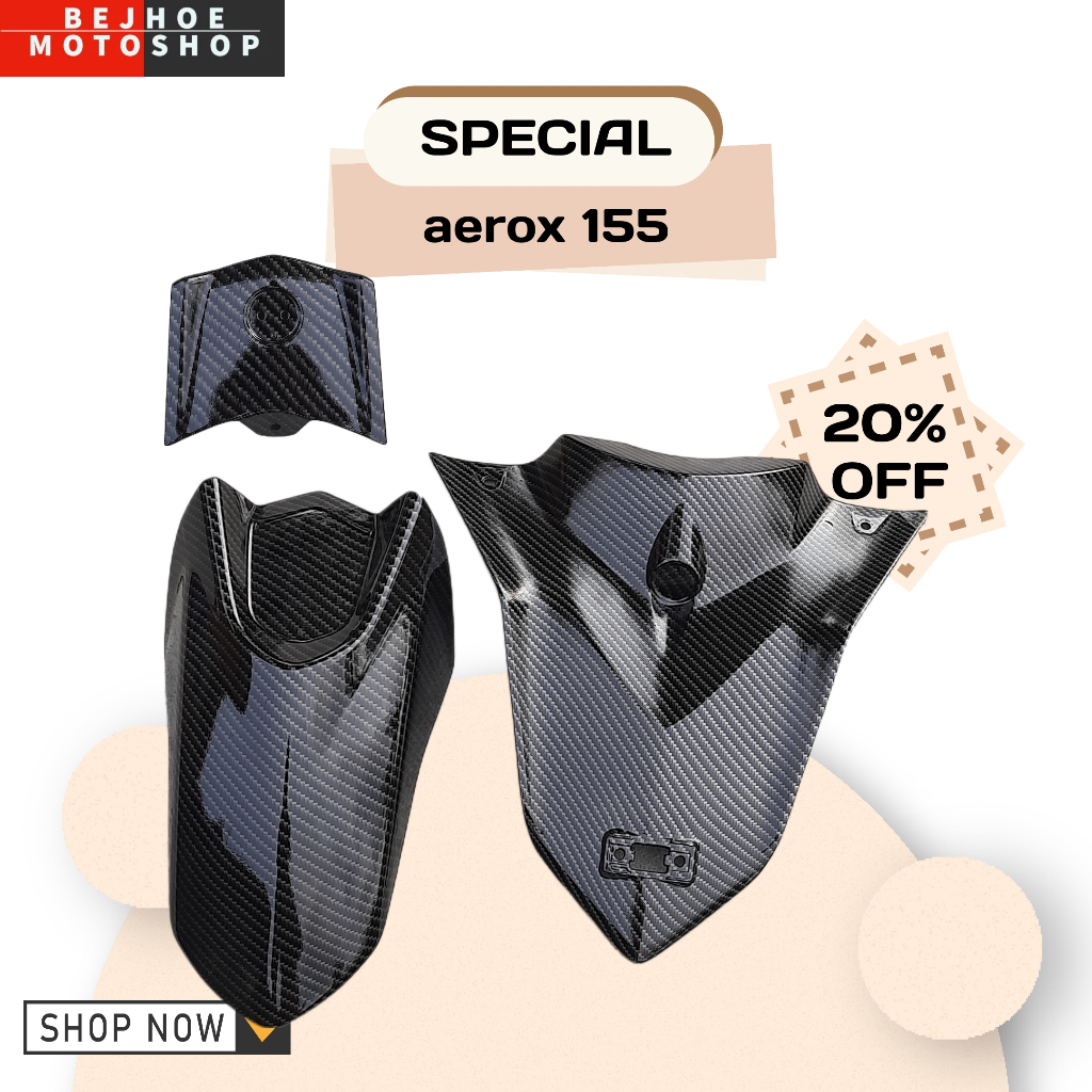 Spakbor depan Aerox 155 paket part aerox carbon