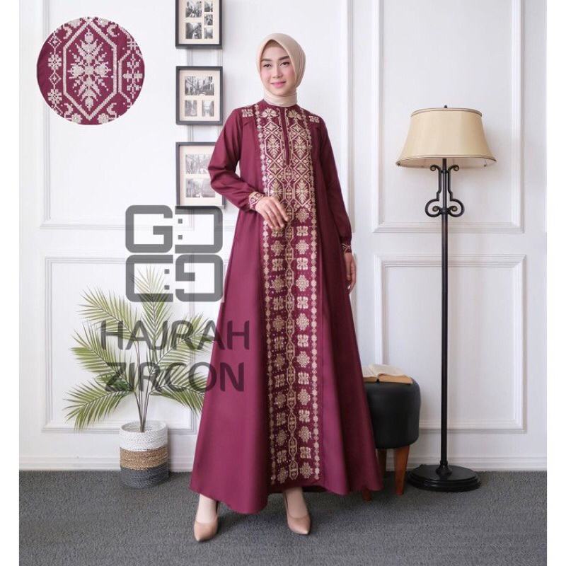 Gamis Hajrah Zircob Zircon kualitas premium ori guzel
