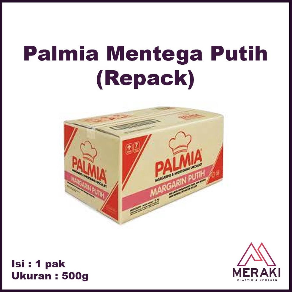 

[✼F66➤] Palmia Mentega putih 500gr 1/2kg baking repack asin [104]