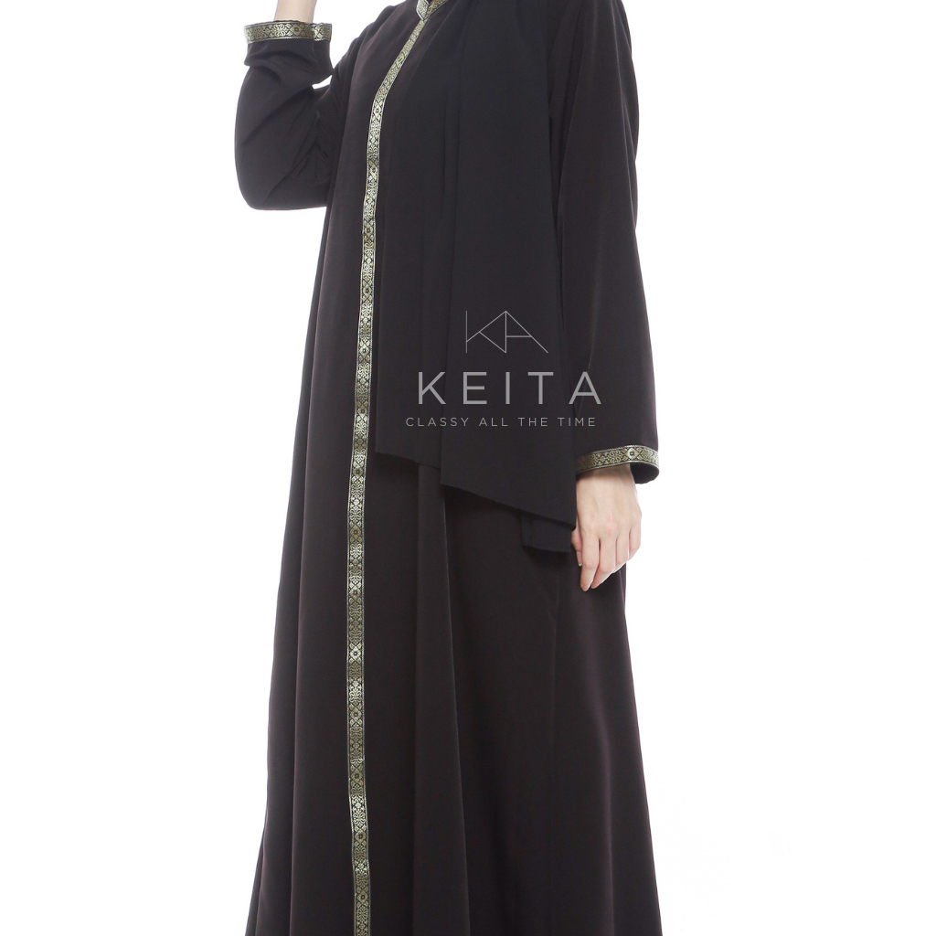 Abaya Turkey Mewah Premium Warna Hitam - Syafa Abaya by Keita Official