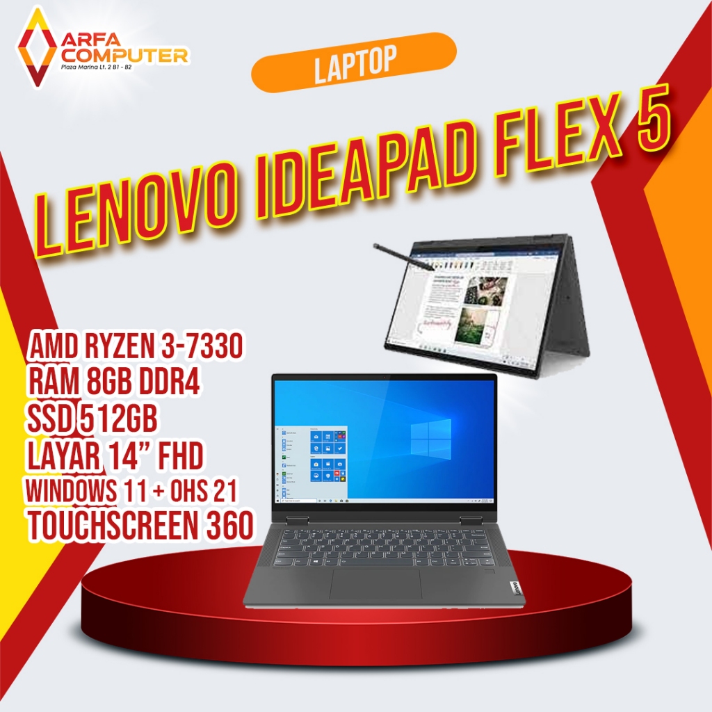 LAPTOP LENOVO IDEAPAD FLEX 5 RYZEN 3 (8/512/14"FHD) FREE MOUSE