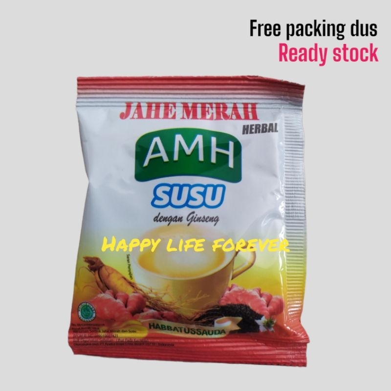 

Jahe Merah AMH susu - Ginseng & Habbatussauda - 1 sachet isi 18 gram