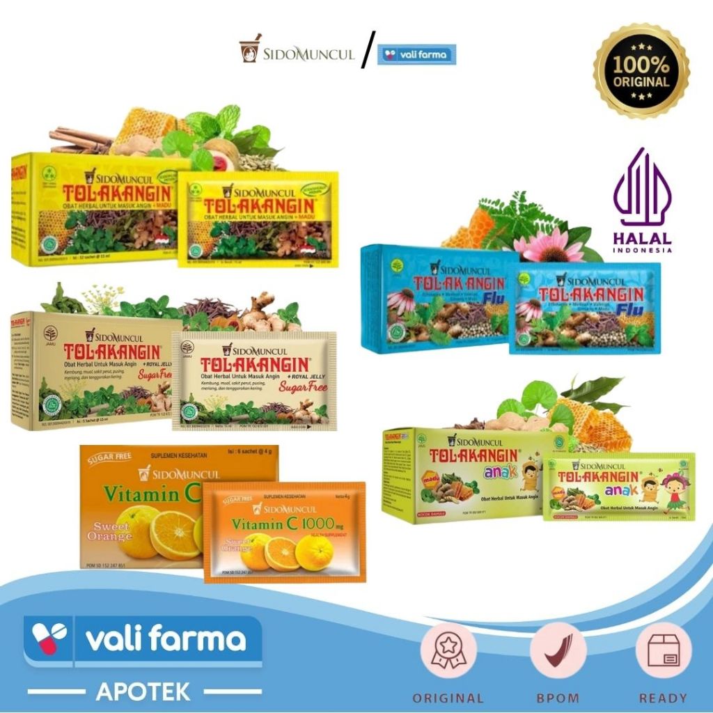 

SIDOMUNCUL SERIES - Tolakangin Herbal Cair Sirup | Vitamin C1000mg bubuk