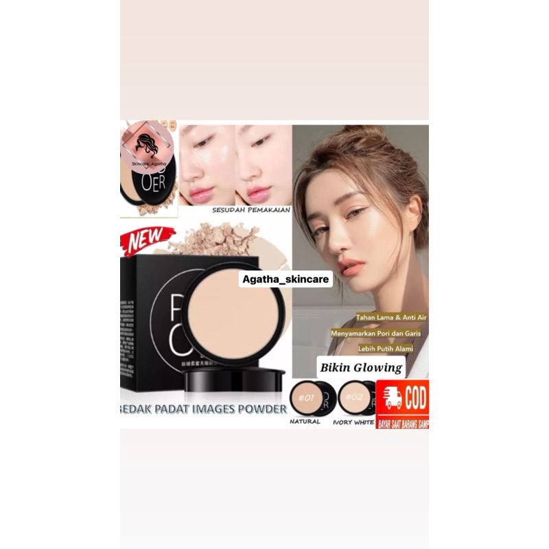 Bedak Glowing Waterpoof Tahan Lama Anti Air Images Professional Compact Powder / Bedak Images Beauty