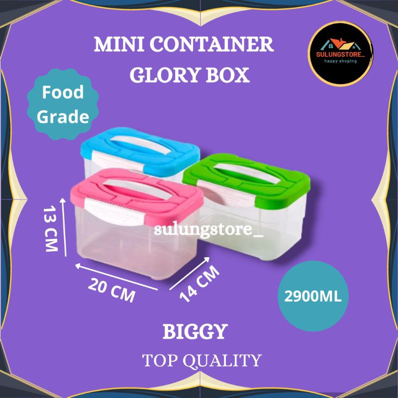BIGGY - MINI CONTAINER BOX / GLORY BOX / MINI BOX / TEMPAT MAKAN / LUNCH BOX