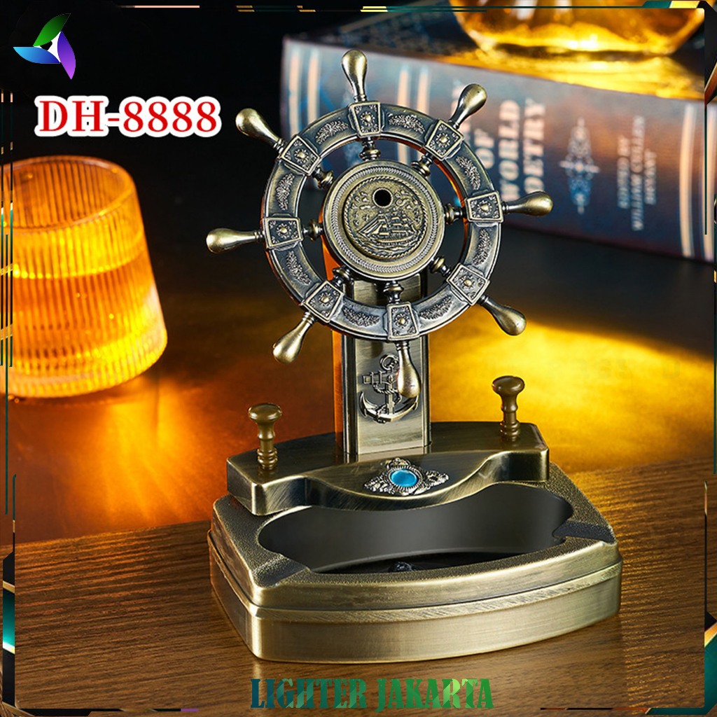 Asbak Korek Api Gas Kemudi Kapal Dinghao DH-8888