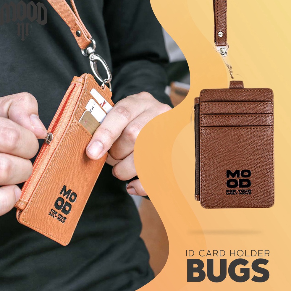 

R3@dy Br0 ID CARD HOLDER NAME TAG - BUGS POCKET by MOOD ADVENTURE Potongan