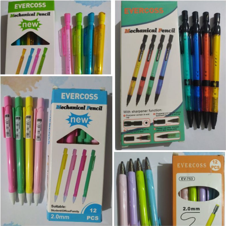 

B33st Product Pensil Mekanik isi 2.0MM evercoss/ (DAPAT 12PC)/ Pensil Cetekan/ Flash Buy