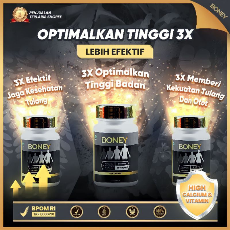 BONEY KAPSUL PENINGGI BADAN AMPUH 100% ORIGINAL