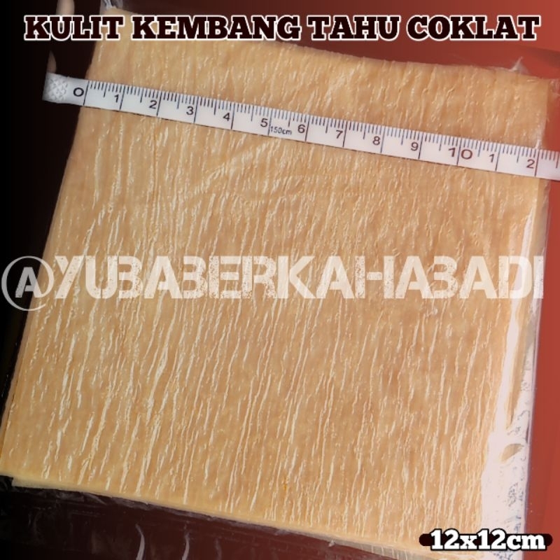 

Kulit tahu coklat persegi uk 10 cm dan 12 cm Bersertifikat halal MUI