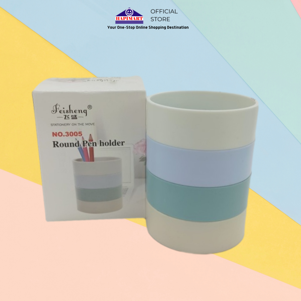 

Tempat Wadah Pena Bulat/Alat Tulis Kantor Pen Holder/Round Pen Holder/Tempat Pensil Rainbow FS3005