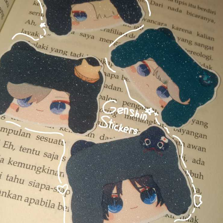 Genshin Impact Fur Hat Stickers Die Cut - Wanderer/Scaramouche, Fontaine Siblings