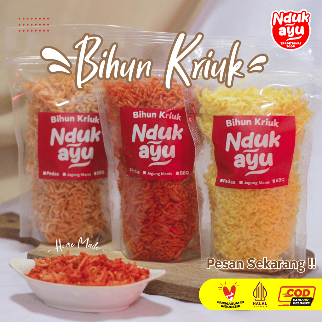 

Bihun Kremes Kriuk Crispy Makanan Jadul Aneka Varian Rasa Original Nduk Ayu Halal