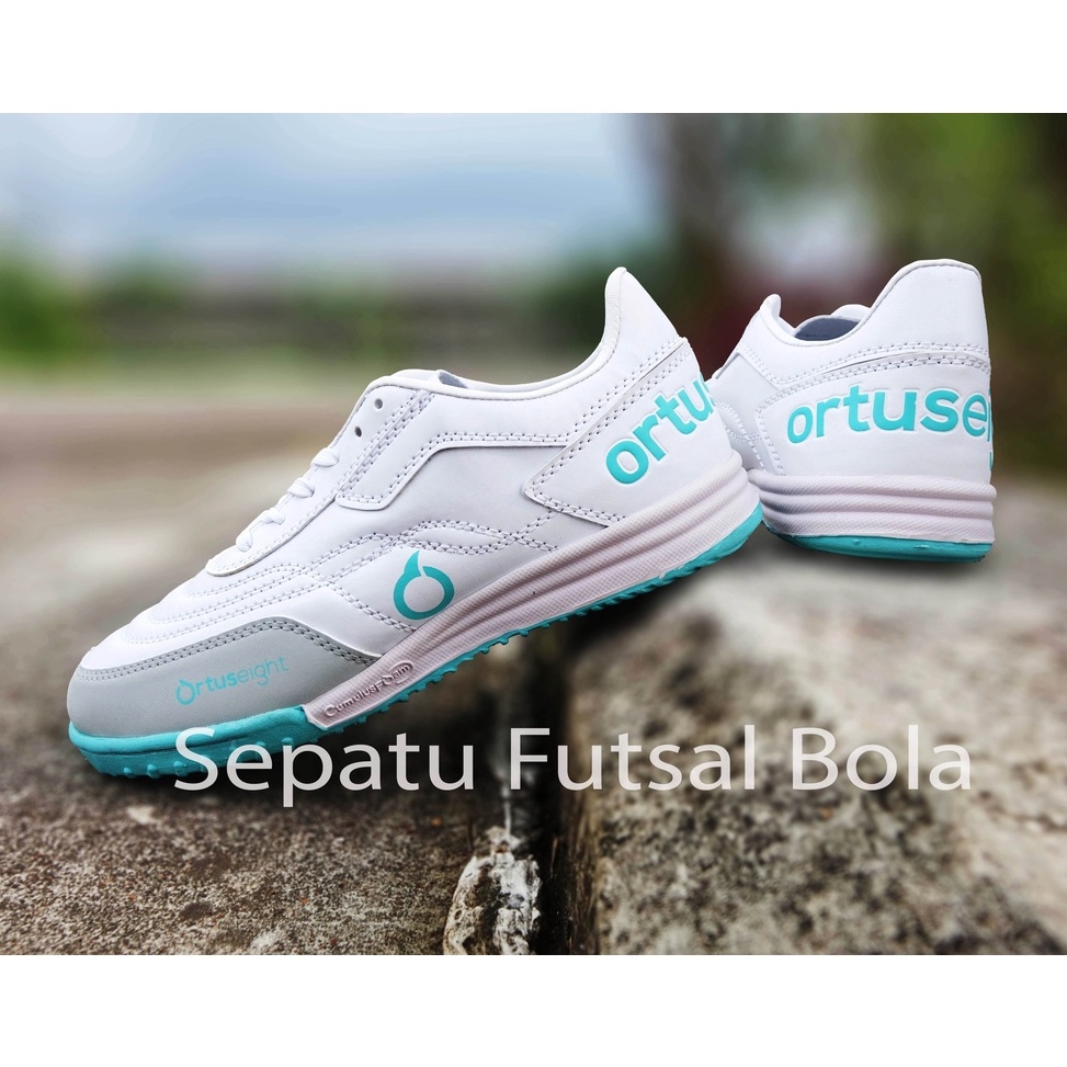 MURAH sepatu futsal ortus jogosala roulette putih hijau stabilo terbaru termurah Komponen