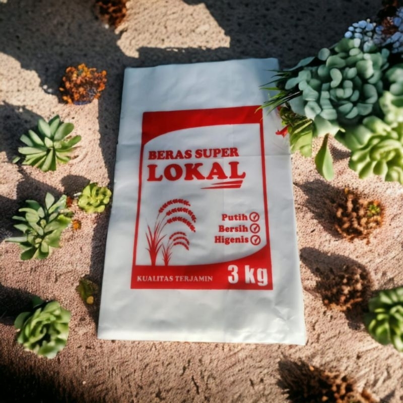 (isi 50 pcs) PLASTIK KEMASAN BERAS UKURAN 3KG/Plastik kemasan beras ukuran 3kg isi 50 pcs
