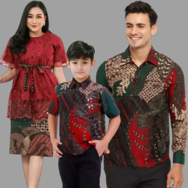 DRESS NATAL Batik couple family baju batik couple ayah dan anak laki usia 2-12thn Dress natal