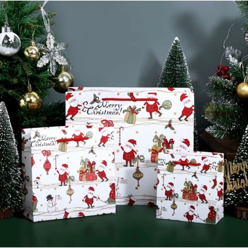 

Paper bag Natal Xmas / Christmas paper bag. Santa paper bag