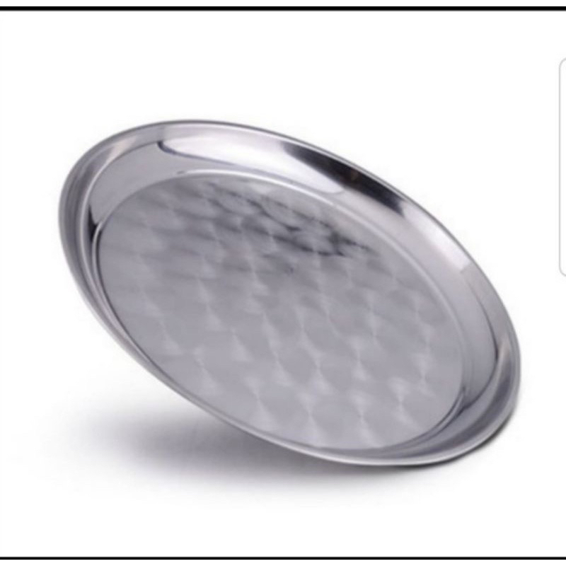 Nampan Bulat Stainless Stell 50Cm 40Cm 30Cm / Nampan Bulat 40Cm Stainless Stell / Piring Bulat