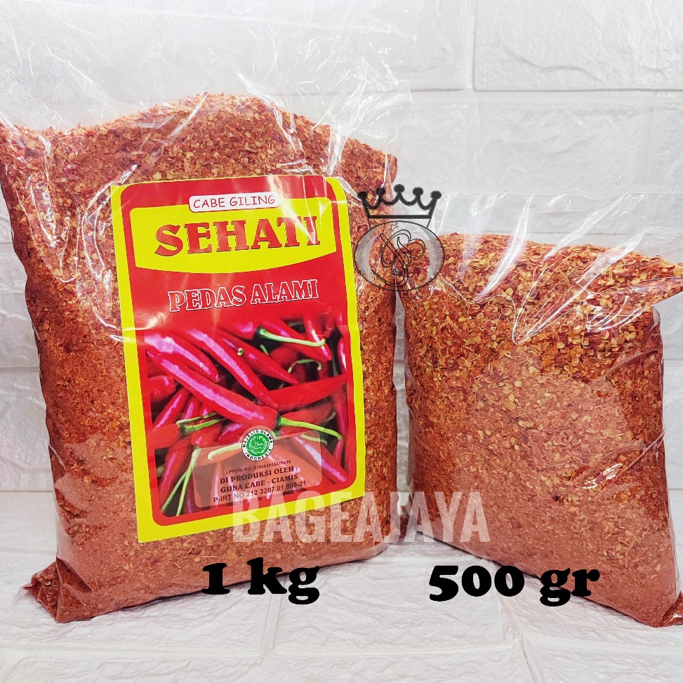 

[✳S5$] Cabe Bubuk Kasar Sehati Untuk Chili Oil Basreng Cemilan 1 Kg Bring it Now