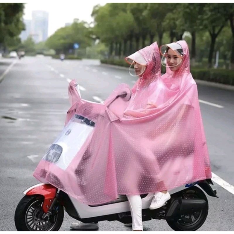 jas hujan ponco 2 kepala Bonceng Full body / Jas hujan Motor Dewasa