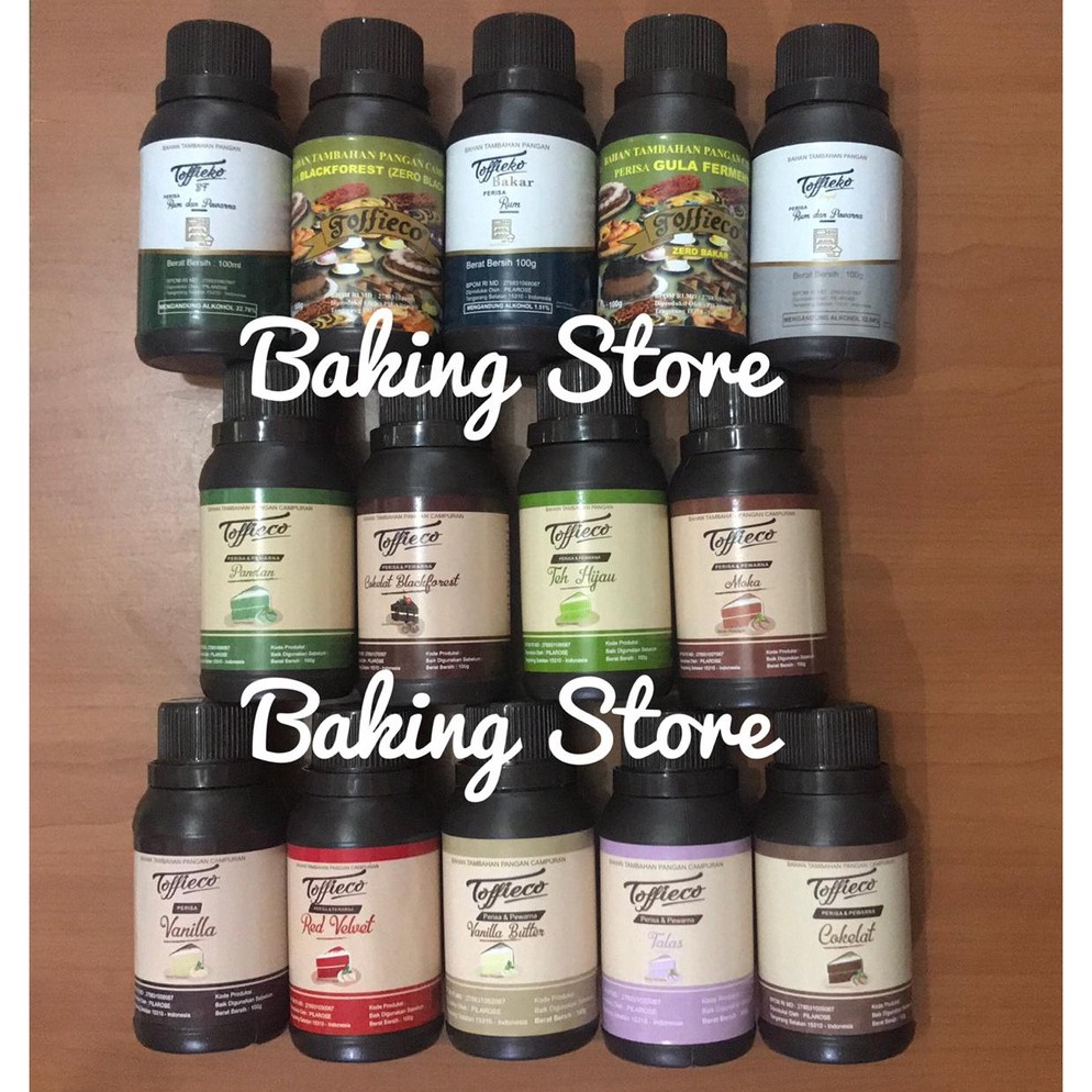 

46 Toffieco Pasta Makanan Rhum Bakar / Zero Bakar / Black Forest / Semprot / dll 100gr 86w7