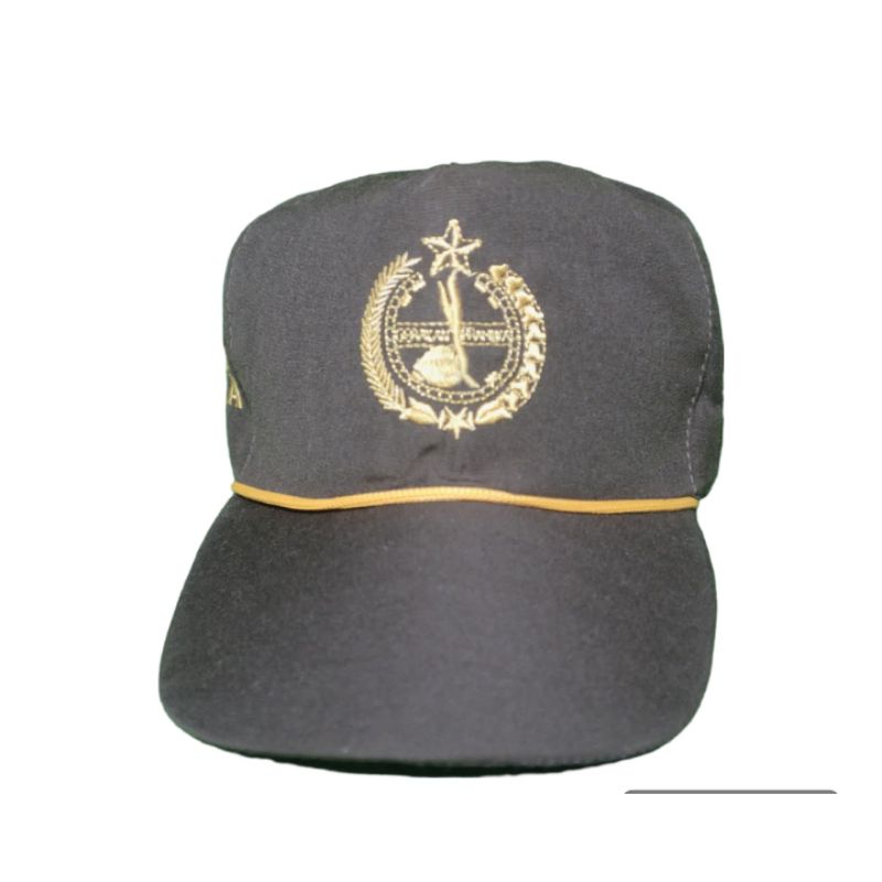 TOPI PRAMUKA LAMBANG BORDIR MODEL PEREKAT UNTUK CEWE/ COWO  UNTUK SD/SMP/SMA