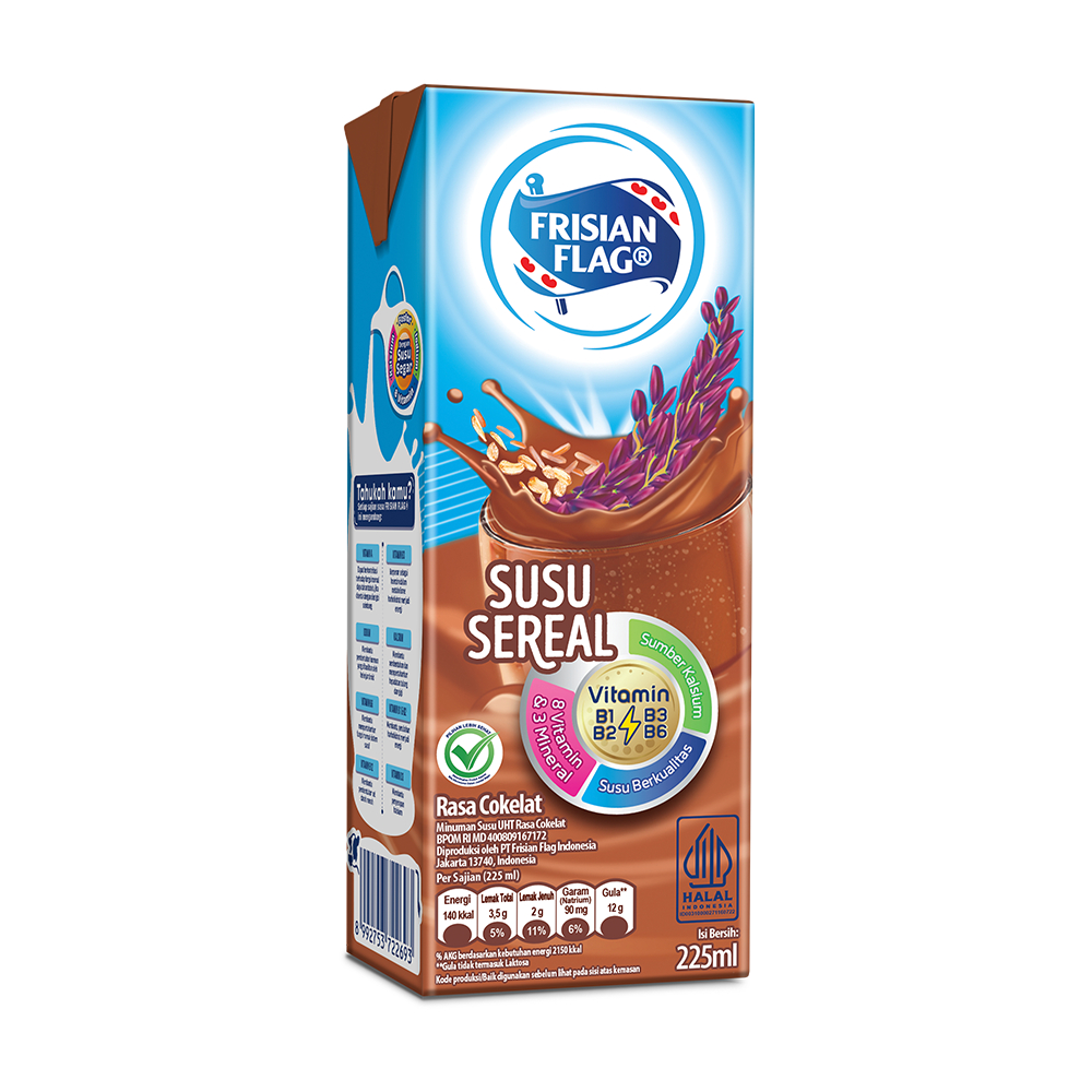 

Susu Frisian Flag susu sereal rasa cokelat 225 ml