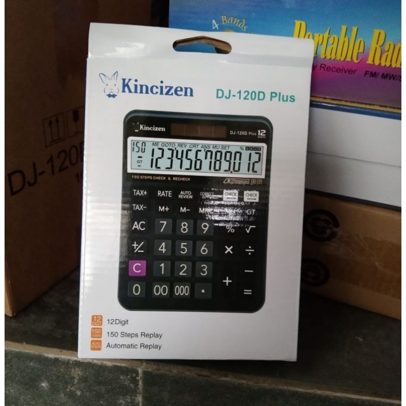 

KINCIZEN KALKULATOR DJ 120D PLUS / KALKULATOR MEJA 12 DIGIT