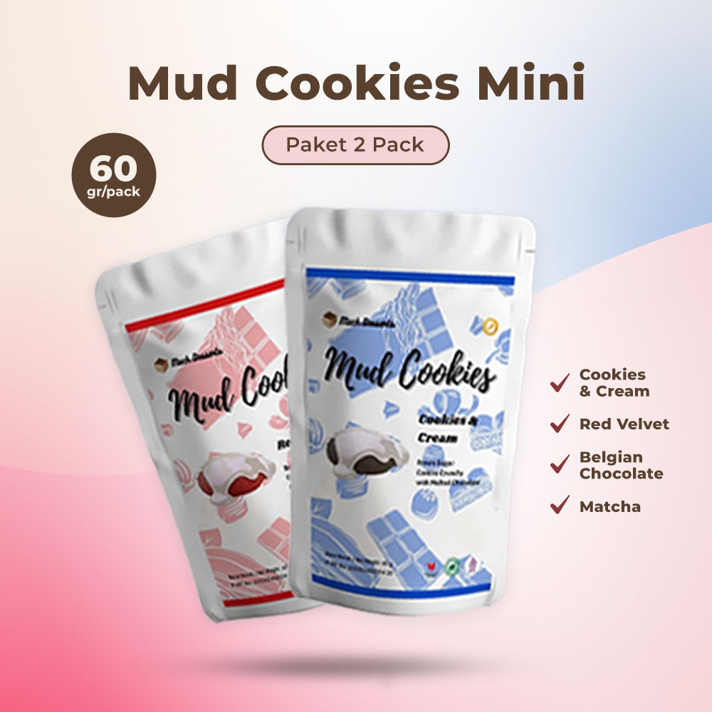 

Much Desserts Paket 2 Melted Mud Cookies Ukuran Kecil Mini