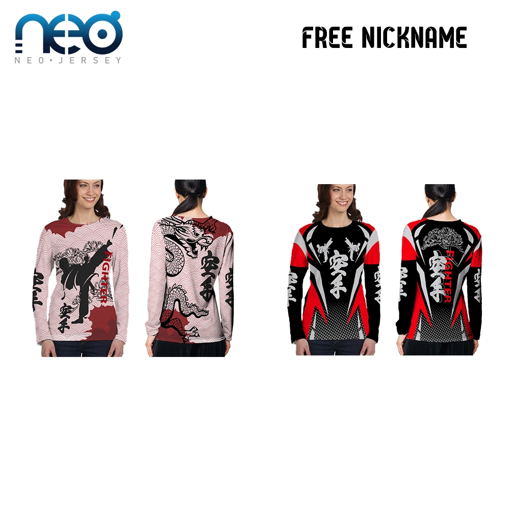 Jersey Karate | Jersey Karate Wanita | Jersey Karate Custom Nama | Kaos Bela Diri | Karate Jersey