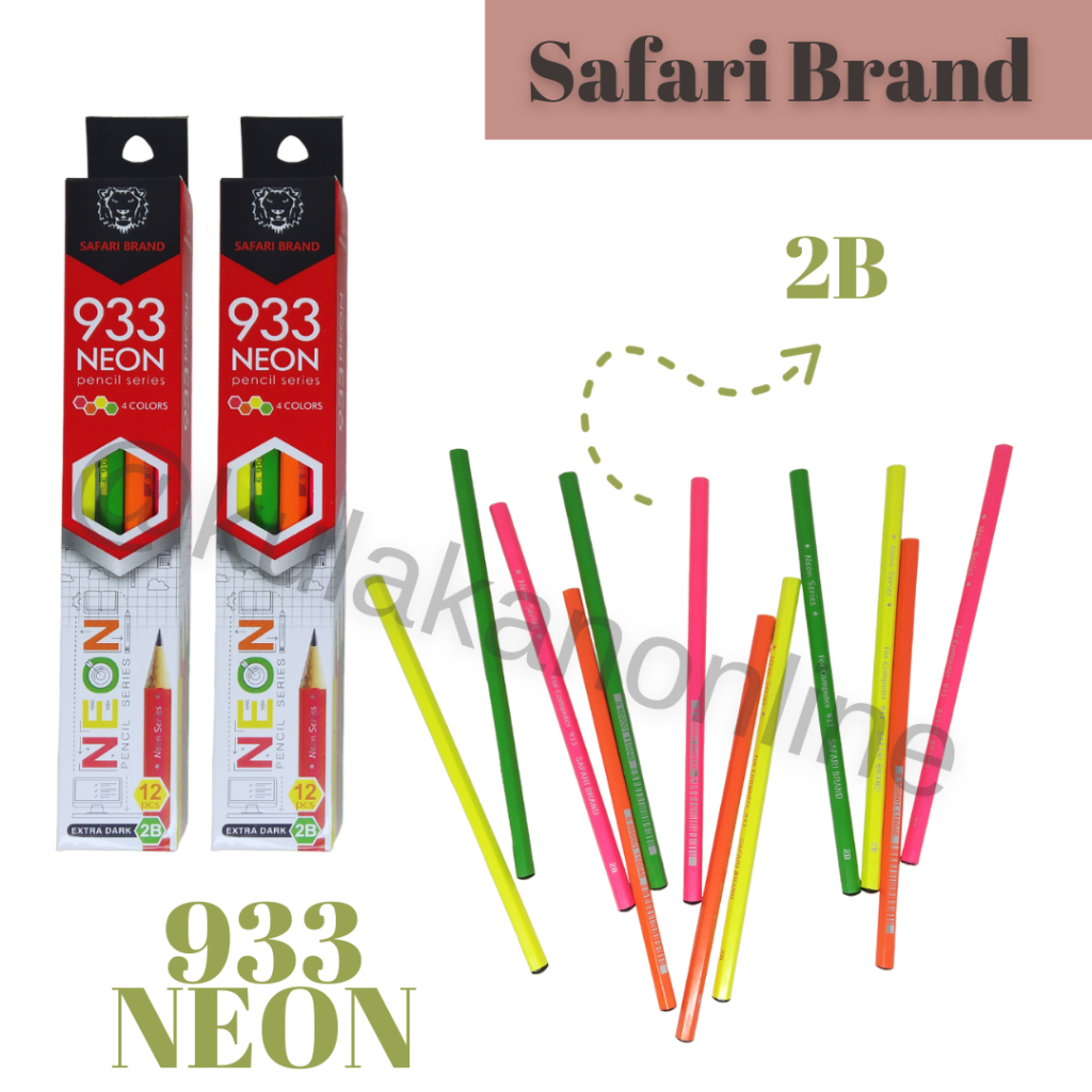 

Safari Pencil 933 NEON / Pensil Series 2B (1 Pak isi 12 Pcs)